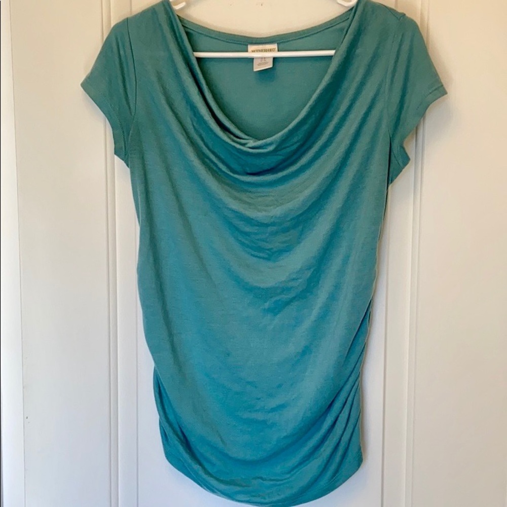 Light Turquoise Motherhood Maternity Top